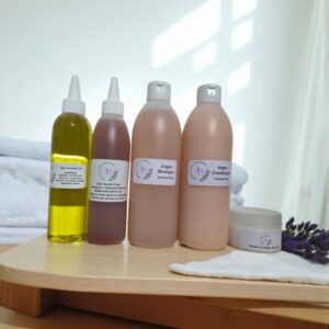 Home argan growth pack suitable for dry hair and stubborn grey hair.