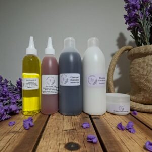 charcoal growth pack suitable for an itchy, dry scalp. best used in conjunction with the hot oil treatment.